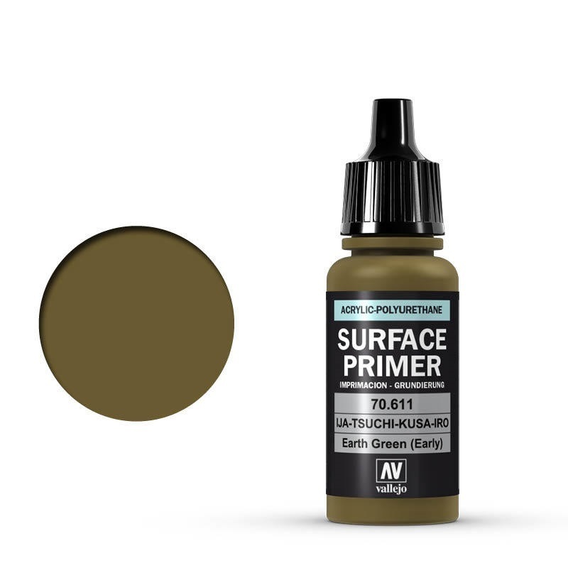 Vallejo Surface Primer IJA-Tsuchi-Kusa-IRO Earth Green (early) 1