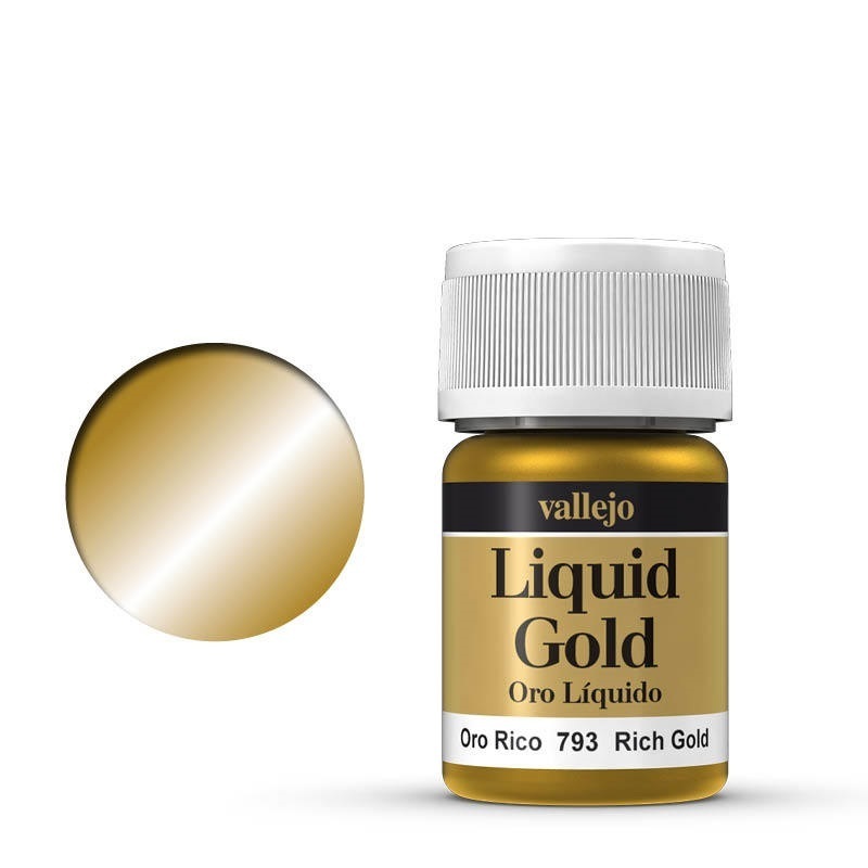 Vallejo Model Colour Metallic Rich Gold (Alcohol Base) 35 ml Acr