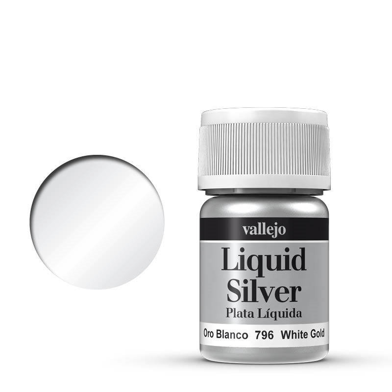 Vallejo Model Colour Metallic White Gold (Alcohol Base) 35 ml Ac