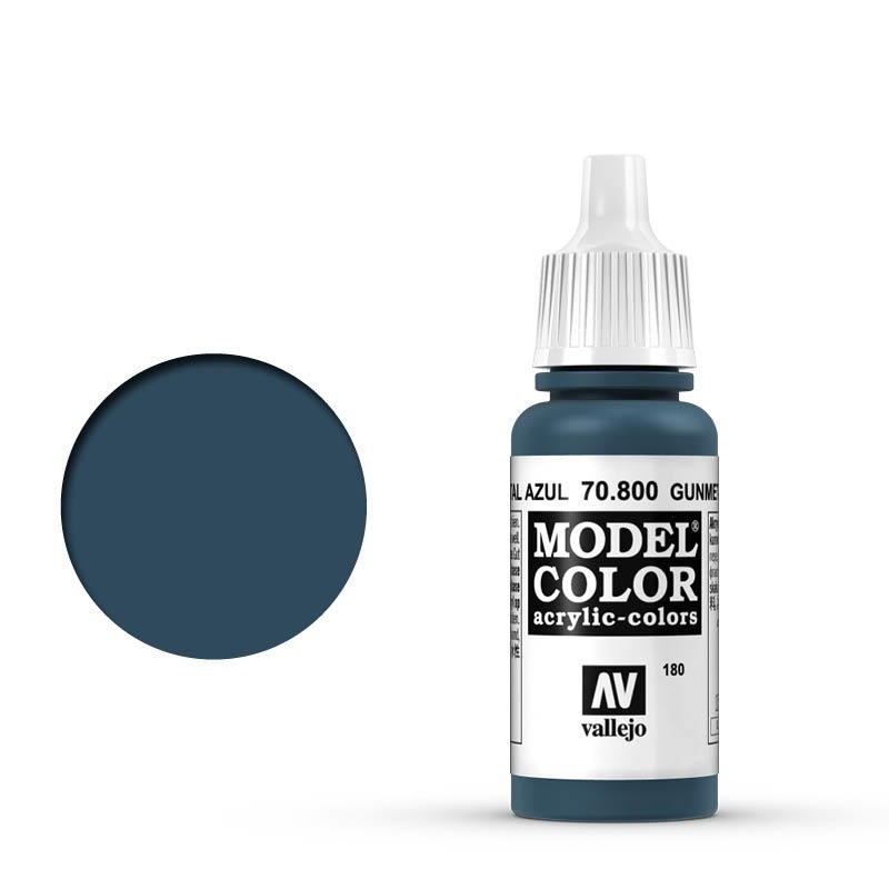 Vallejo Model Colour #180 Metallic Metal Blue 17 ml Acrylic Pain