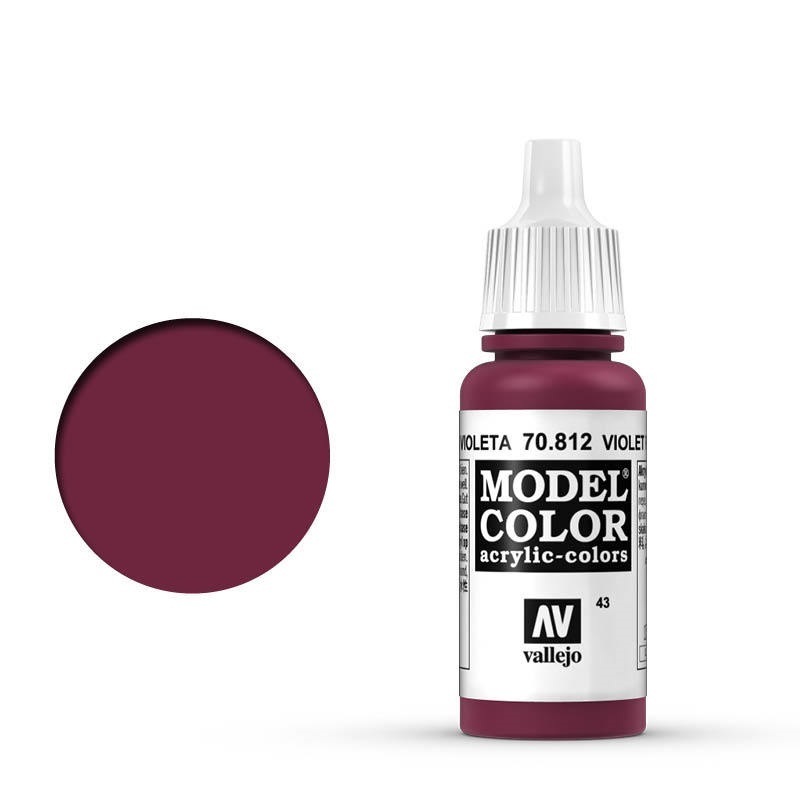 Vallejo Model Colour #043 Violet Red 17 ml Acrylic Paint [70812]