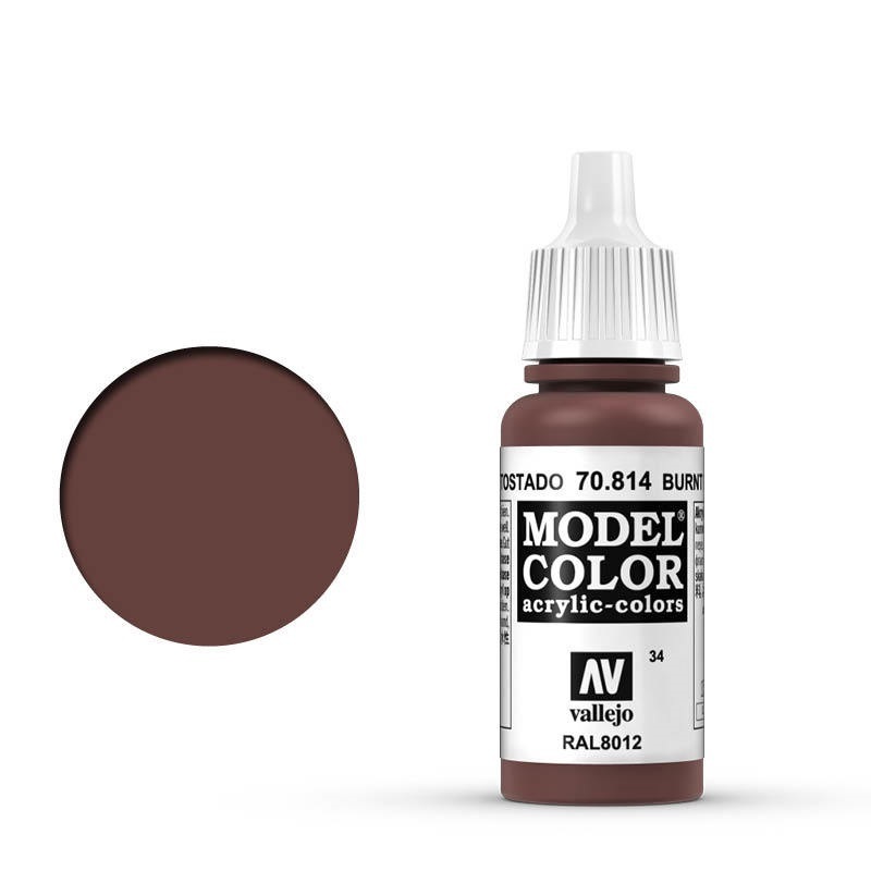 Vallejo Model Colour #034 Umber Red 17 ml Acrylic Paint [70814]