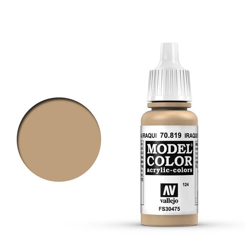 Vallejo Model Colour #124 Iraqui Sand 17 ml Acrylic Paint [70819