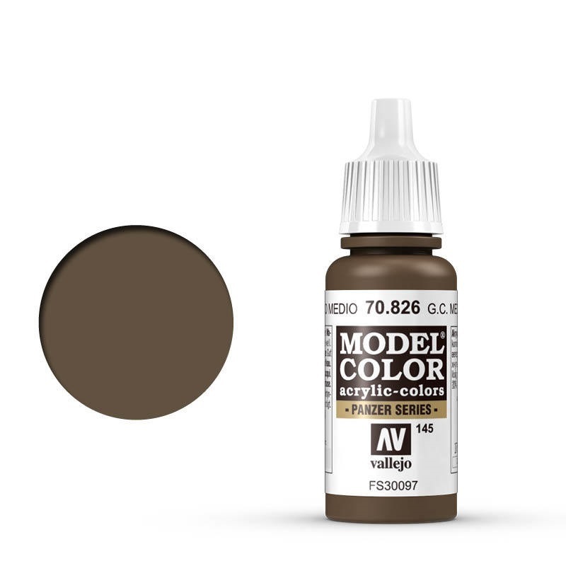 Vallejo Model Colour #145 German Cam MedBrown 17 ml Acrylic Pain