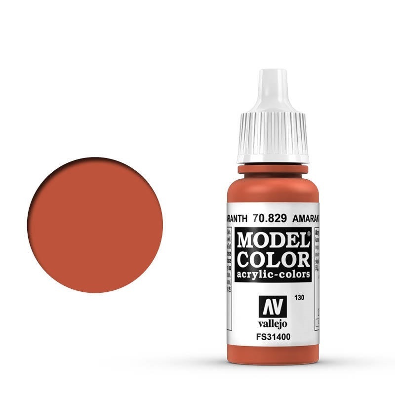 Vallejo Model Colour #130 Amarantha Red 17 ml Acrylic Paint [708