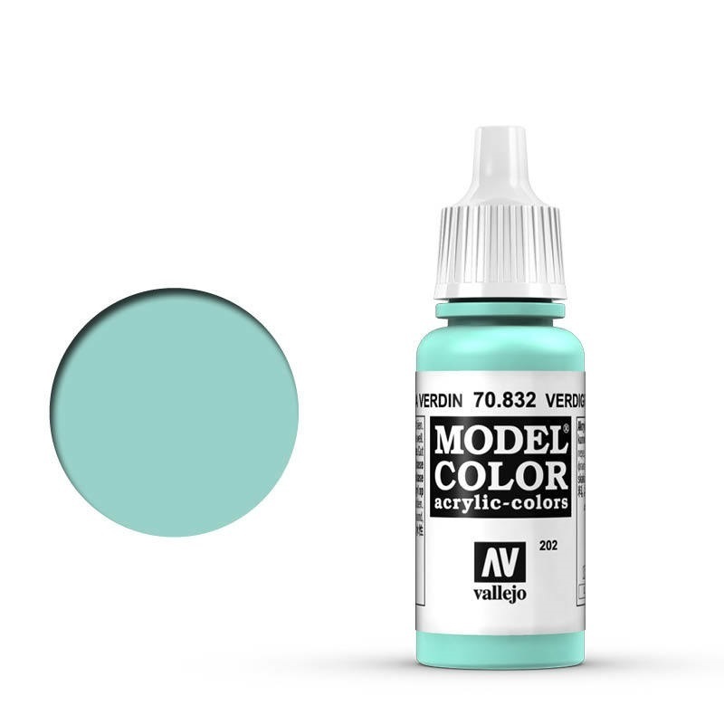 Vallejo Model Colour #202 Verdigris Glaze 17 ml Acrylic Paint [7