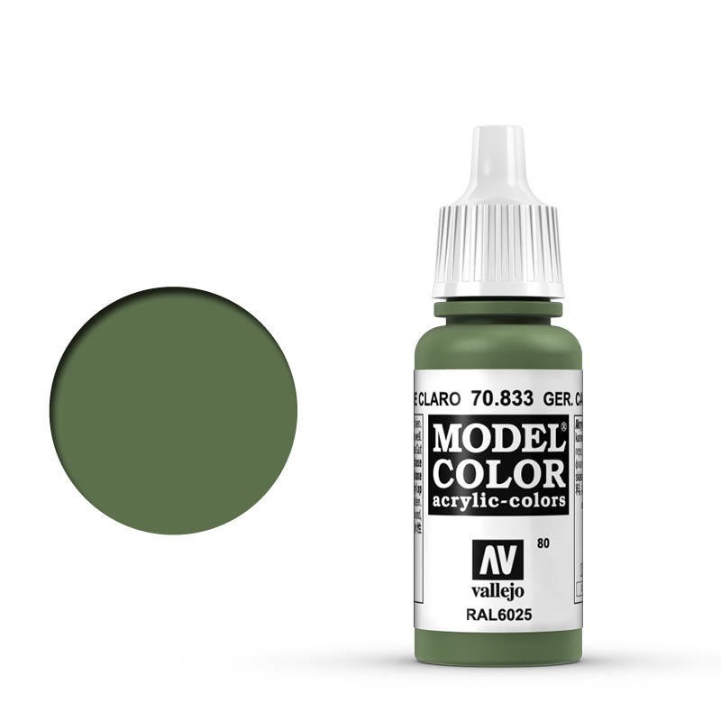 Vallejo Model Colour #080 Ger Cam Light Green 17 ml Acrylic Pain