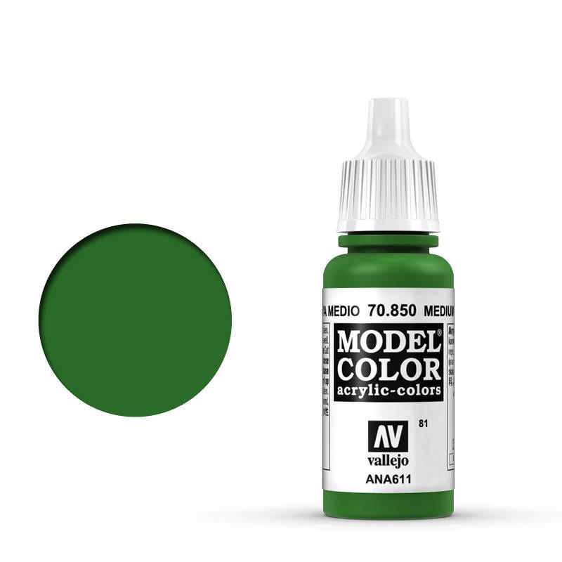 Vallejo Model Colour #081 Medium Olive 17 ml Acrylic Paint [7085