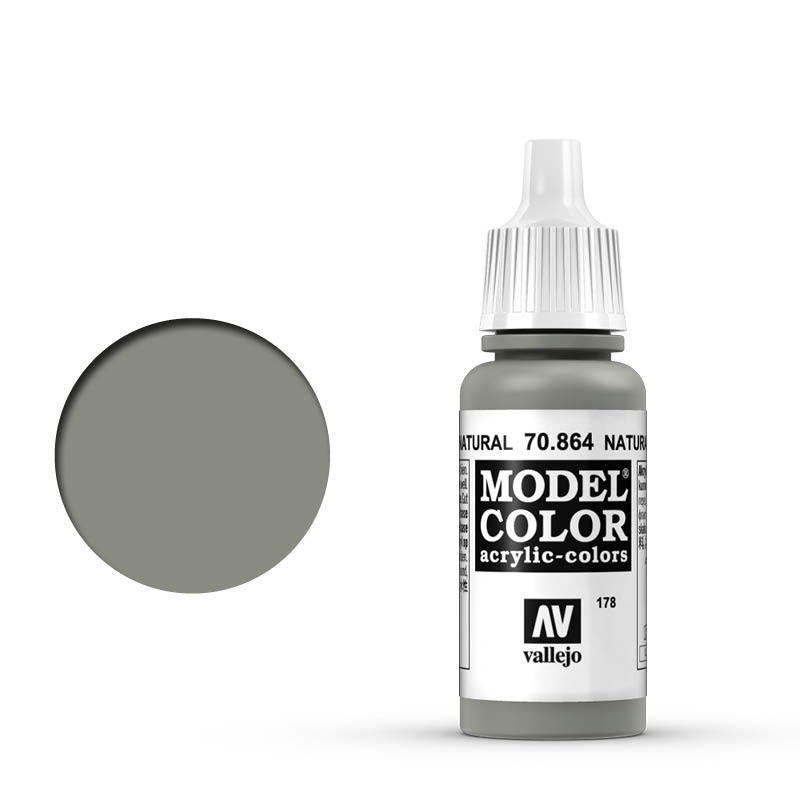 Vallejo Model Colour #178 Metallic Natural Steel 17 ml Acrylic P