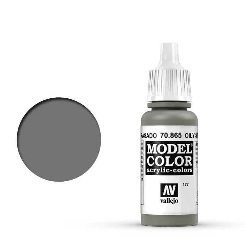 Vallejo Model Colour #177 Metallic Oily Steel 17 ml Acrylic Pain