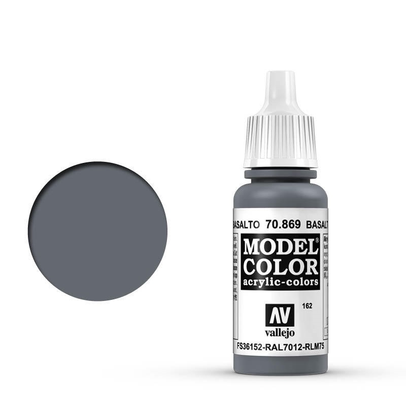 Vallejo Model Colour #162 Basalt Grey 17 ml Acrylic Paint [70869