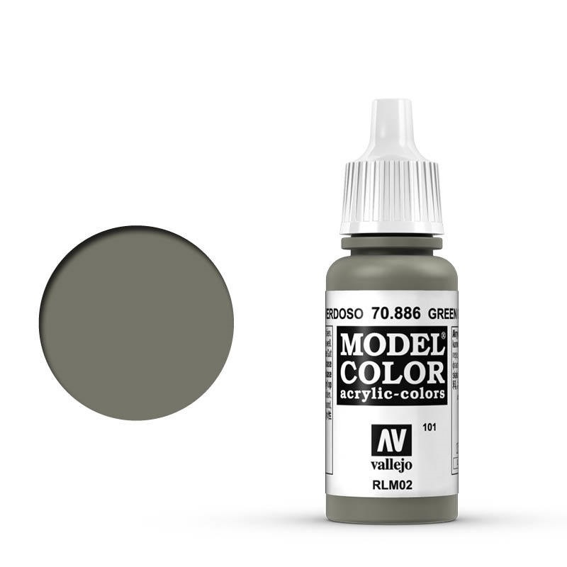 Vallejo Model Colour #101 Green Grey 17 ml Acrylic Paint [70886]