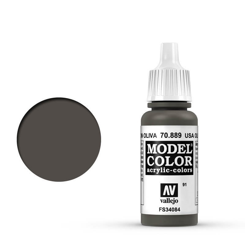 Vallejo Model Colour #091 Olive Brown 17 ml Acrylic Paint [70889