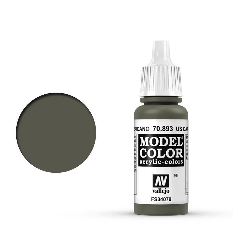 Vallejo Model Colour #095 Us Dark Green 17 ml Acrylic Paint [708