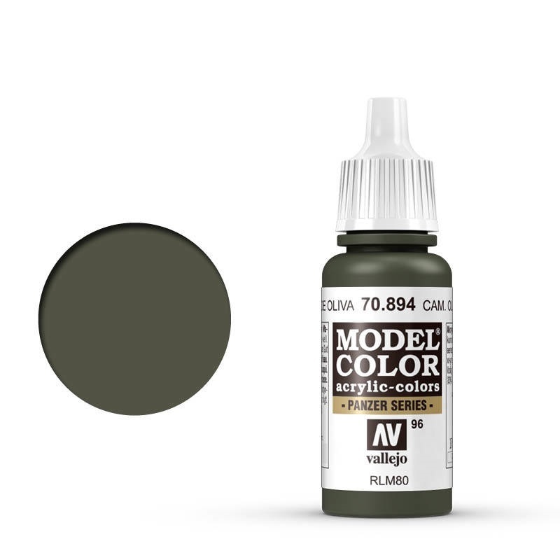 Vallejo Model Colour #096 Cam Olive Green 17 ml Acrylic Paint [7