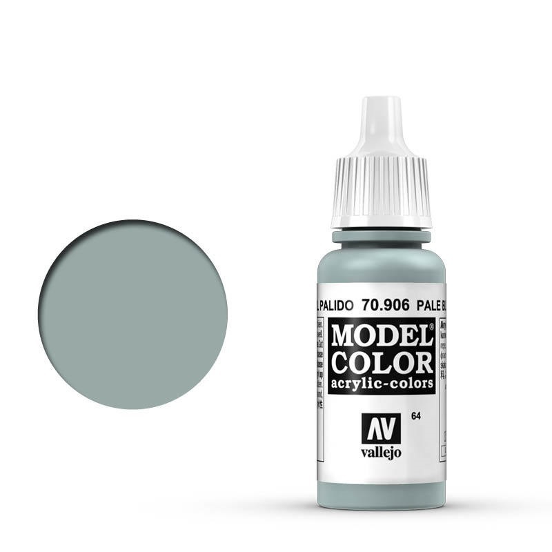 Vallejo Model Colour #064 Pale Blue 17 ml Acrylic Paint [70906]