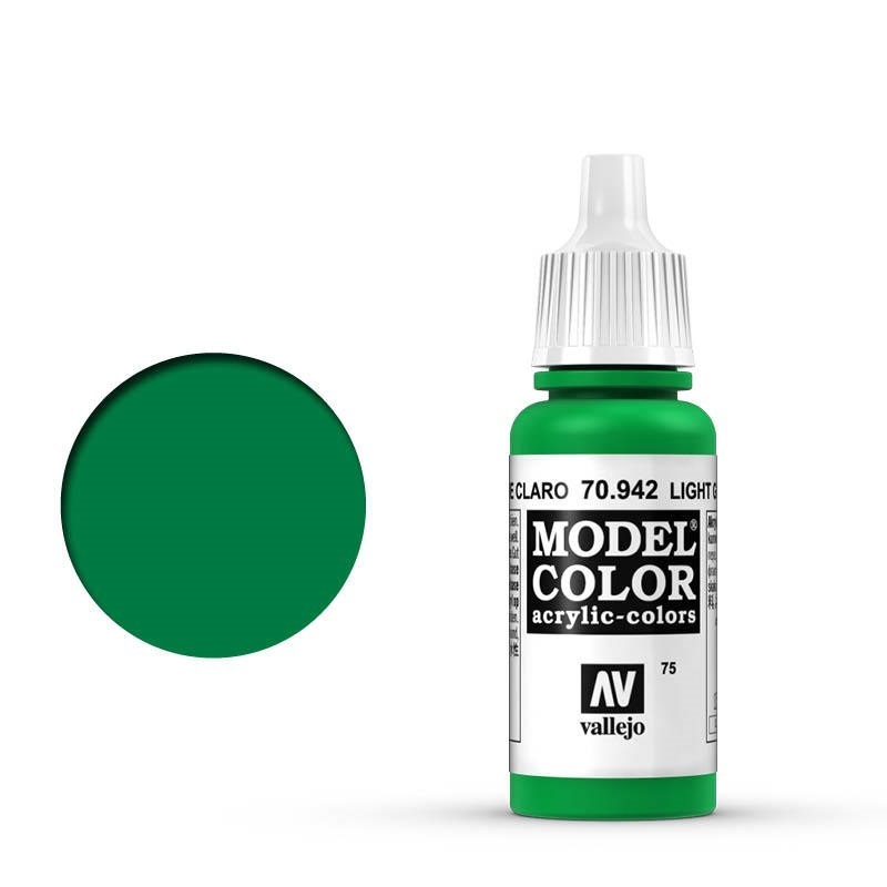 Vallejo Model Colour #075 Light Green 17 ml Acrylic Paint [70942