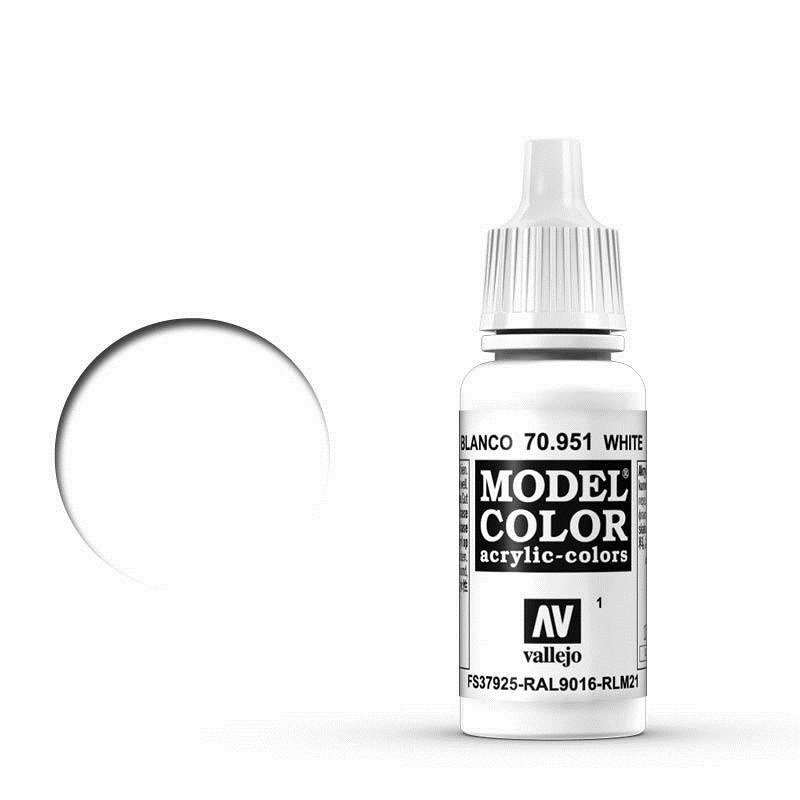 Vallejo Model Colour #001 White 17 ml Acrylic Paint [70951]