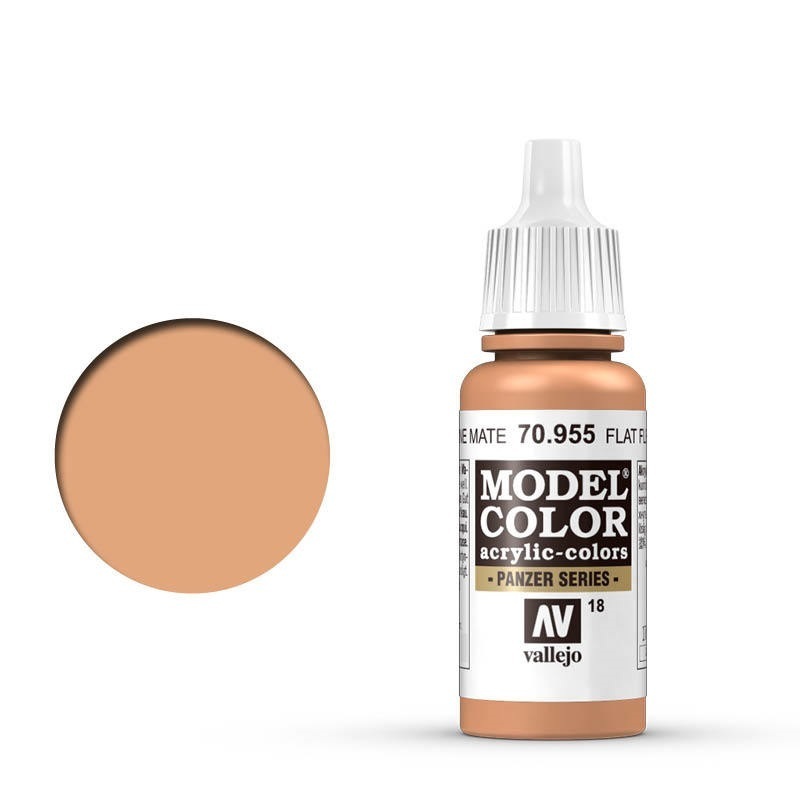 Vallejo Model Colour #018 Flat Flesh 17 ml Acrylic Paint [70955]