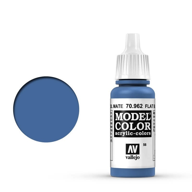 Vallejo Model Colour #056 Flat Blue 17 ml Acrylic Paint [70962]