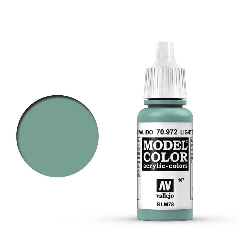 Vallejo Model Colour #107 Light Green Blue 17 ml Acrylic Paint [