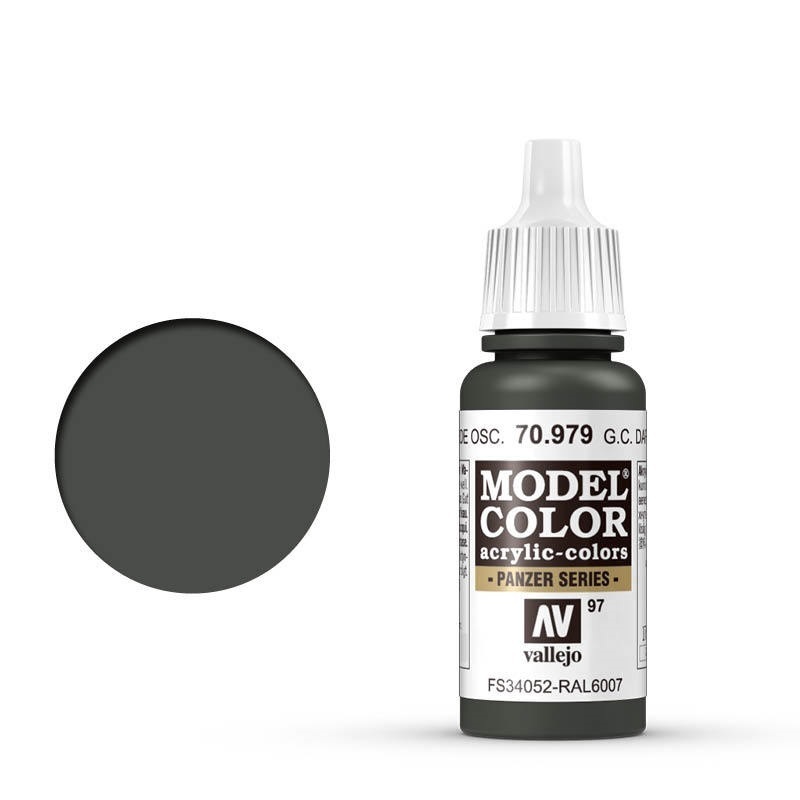 Vallejo Model Colour #097 German Cam Dark Green 17 ml Acrylic Pa