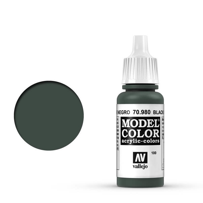 Vallejo Model Colour #100 Black Green 17 ml Acrylic Paint [70980