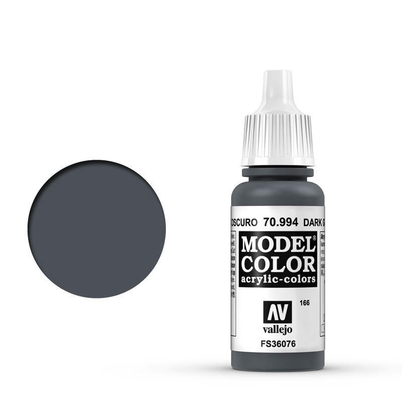 Vallejo Model Colour #166 Dark Grey 17 ml Acrylic Paint [70994]