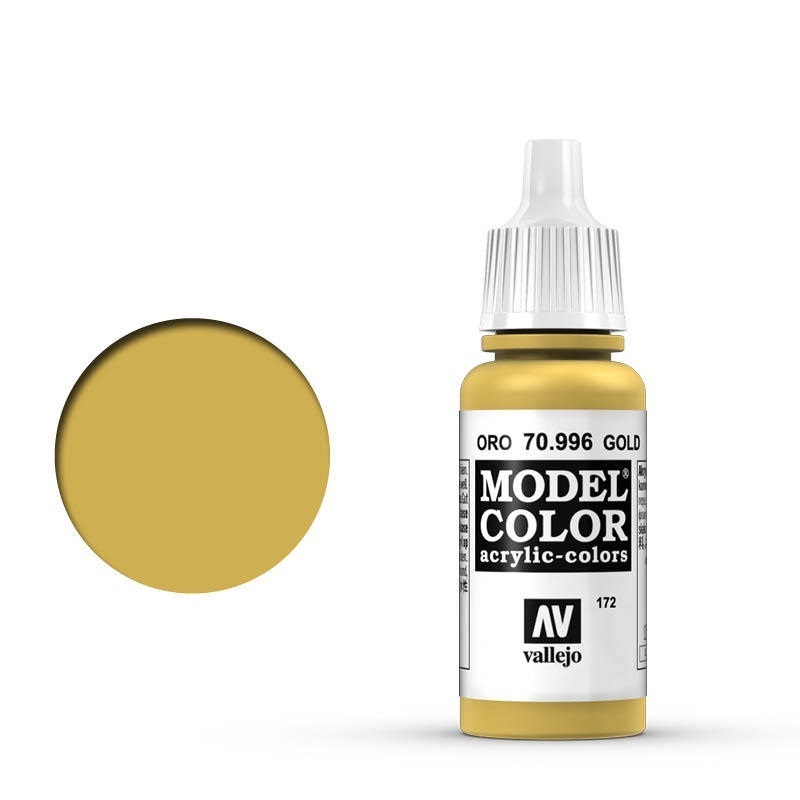 Vallejo Model Colour #172 Metallic Gold 17 ml Acrylic Paint [709