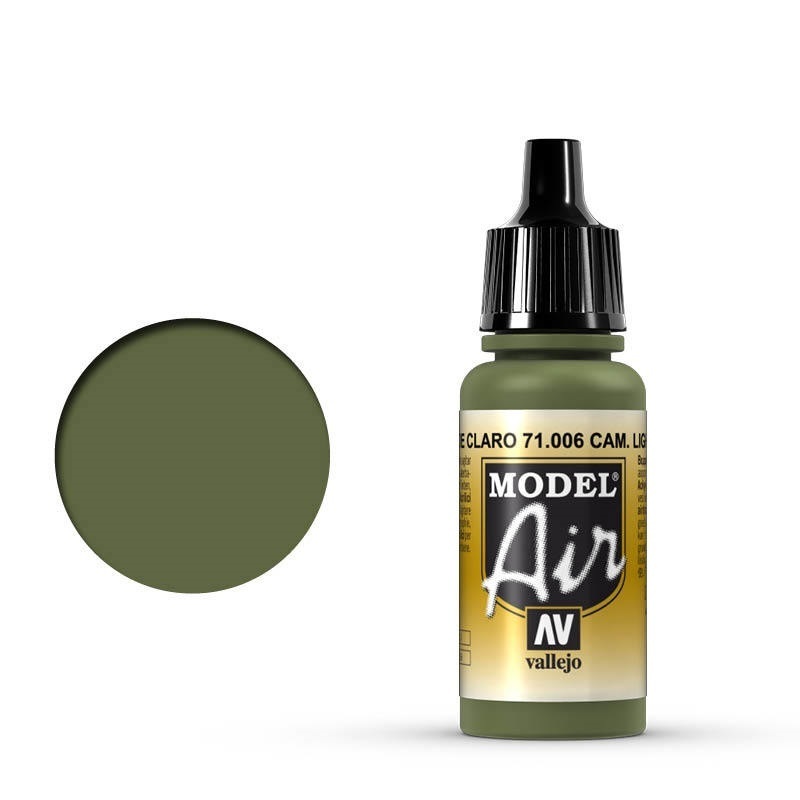 Vallejo Model Air Cam Light Green 17 ml Acrylic Airbrush Paint [