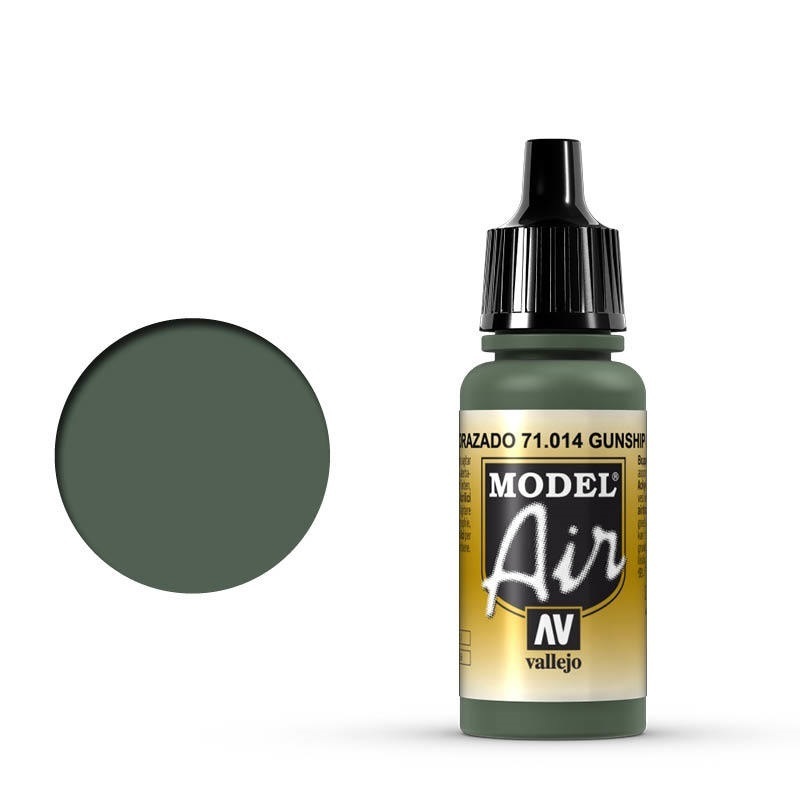 Vallejo Model Air Gunship Green 17 ml Acrylic Airbrush Paint [71