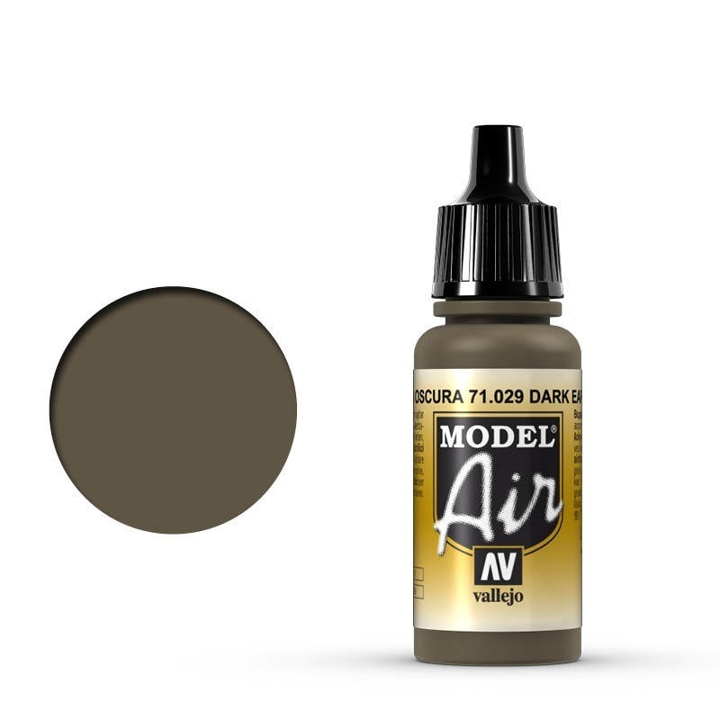 Vallejo Model Air Dark Earth 17 ml Acrylic Airbrush Paint [71029