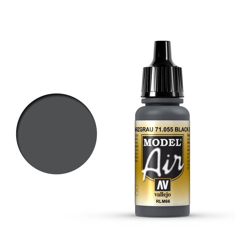 Vallejo Model Air Black Gray RLM66 17 ml Acrylic Airbrush Paint