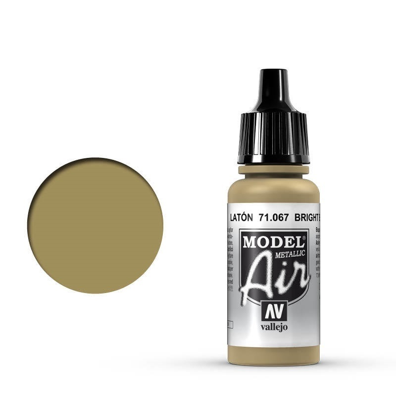 Vallejo Model Air Bright Brass 17 ml Acrylic Airbrush Paint [710