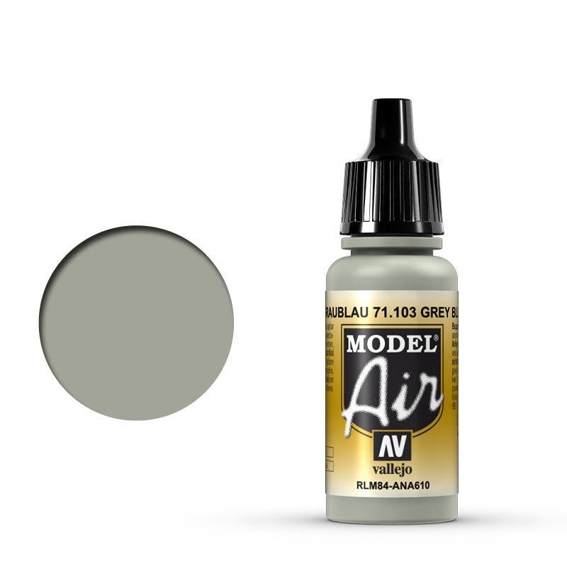 Vallejo Model Air Gray Blue RLM84 17 ml Acrylic Airbrush Paint [