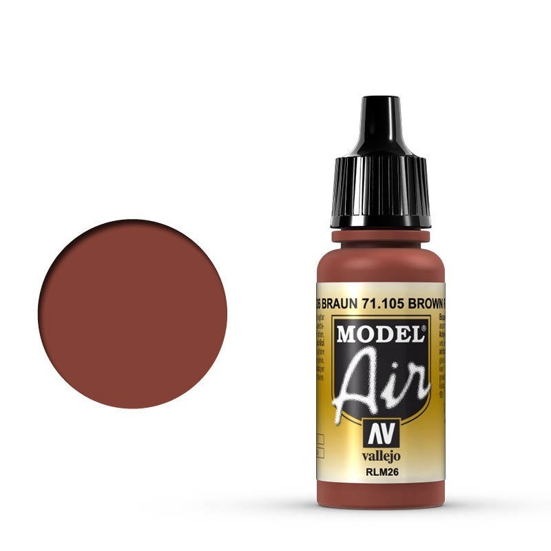 Vallejo Model Air Brown RLM26 17 ml Acrylic Airbrush Paint [7110