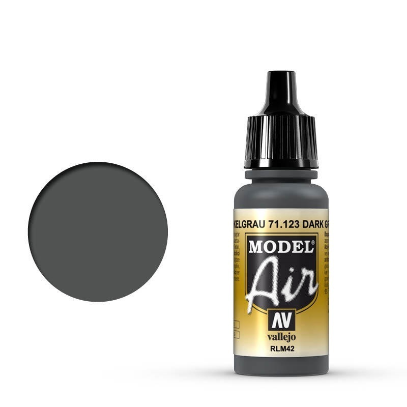 Vallejo Model Air Dark Gray RLM42 17 ml Acrylic Airbrush Paint [