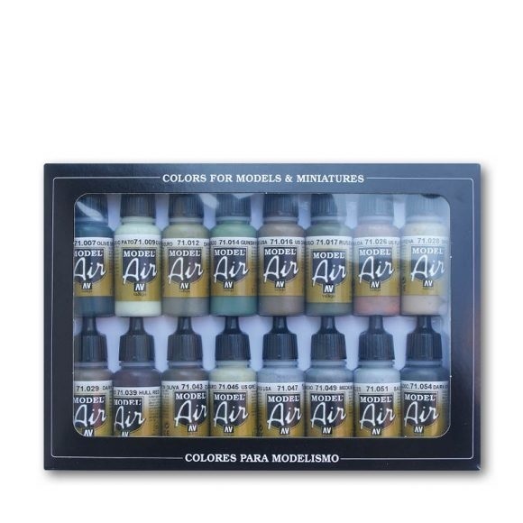 Vallejo Model Air Allied Forces WWII 16 Colour Acrylic Airbrush