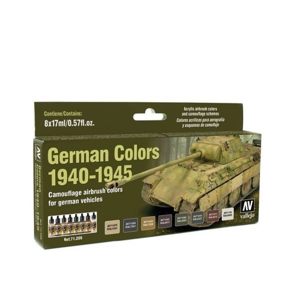 Vallejo Model Air German Colours 1940-1945 8 Colour Acrylic Airb