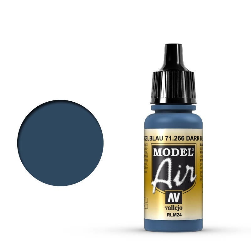 Vallejo Model Air Dark Blue RLM24 17 ml Acrylic Airbrush Paint [