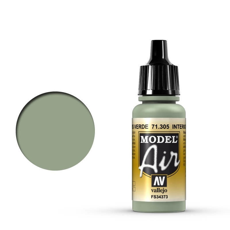 Vallejo Model Air Interior Grey Green 17 ml Acrylic Airbrush Pai