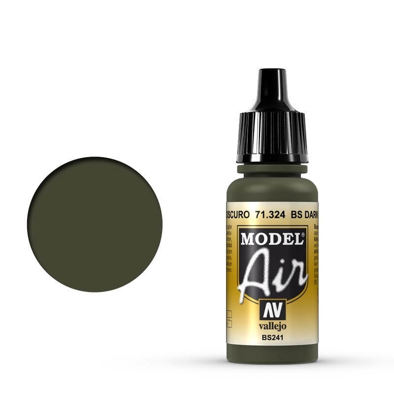 Vallejo Model Air BS Dark Green 17 ml Acrylic Airbrush Paint [71