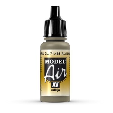 Vallejo Model Air A-21 Light Greyish Brown 17ml Acrylic Paint [7