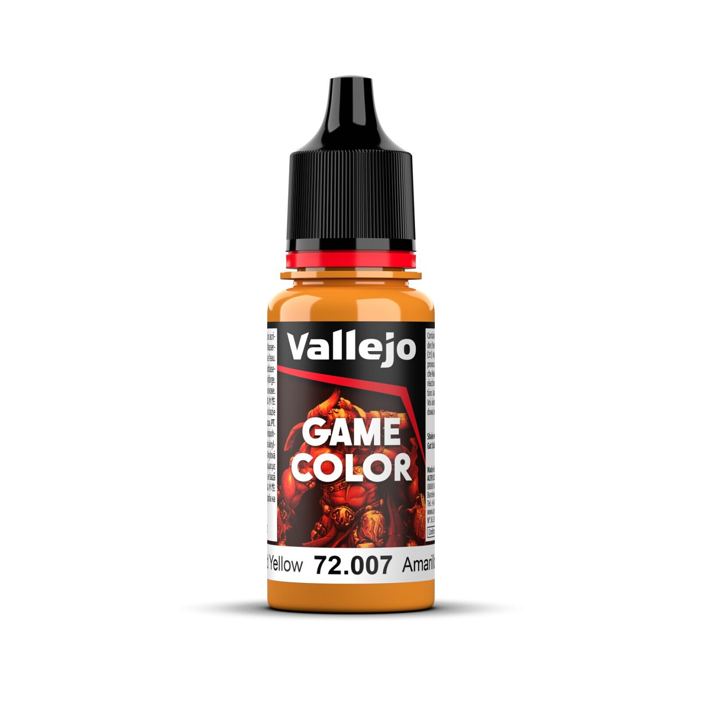 Vallejo Game Colour Gold Yellow 18ml Acrylic Paint - New Formula