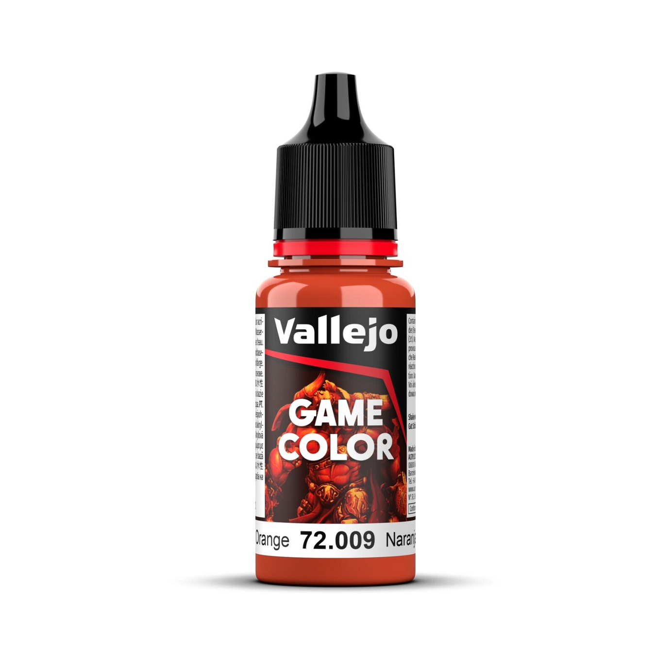 Vallejo Game Colour Hot Orange 18ml Acrylic Paint - New Formulat