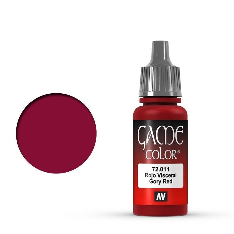 Vallejo Game Colour Gory Red 17 ml Acrylic Paint [72011] - Old F