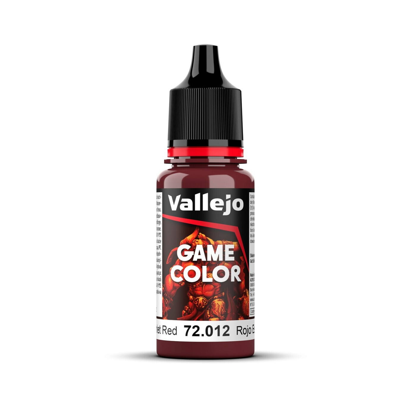 Vallejo Game Colour Scarlet Red 18ml Acrylic Paint - New Formula