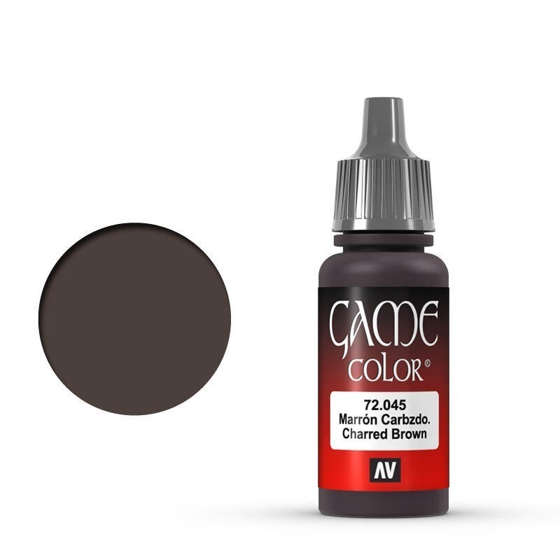 Vallejo Game Colour Charred Brown 17 ml Acrylic Paint [72045] -