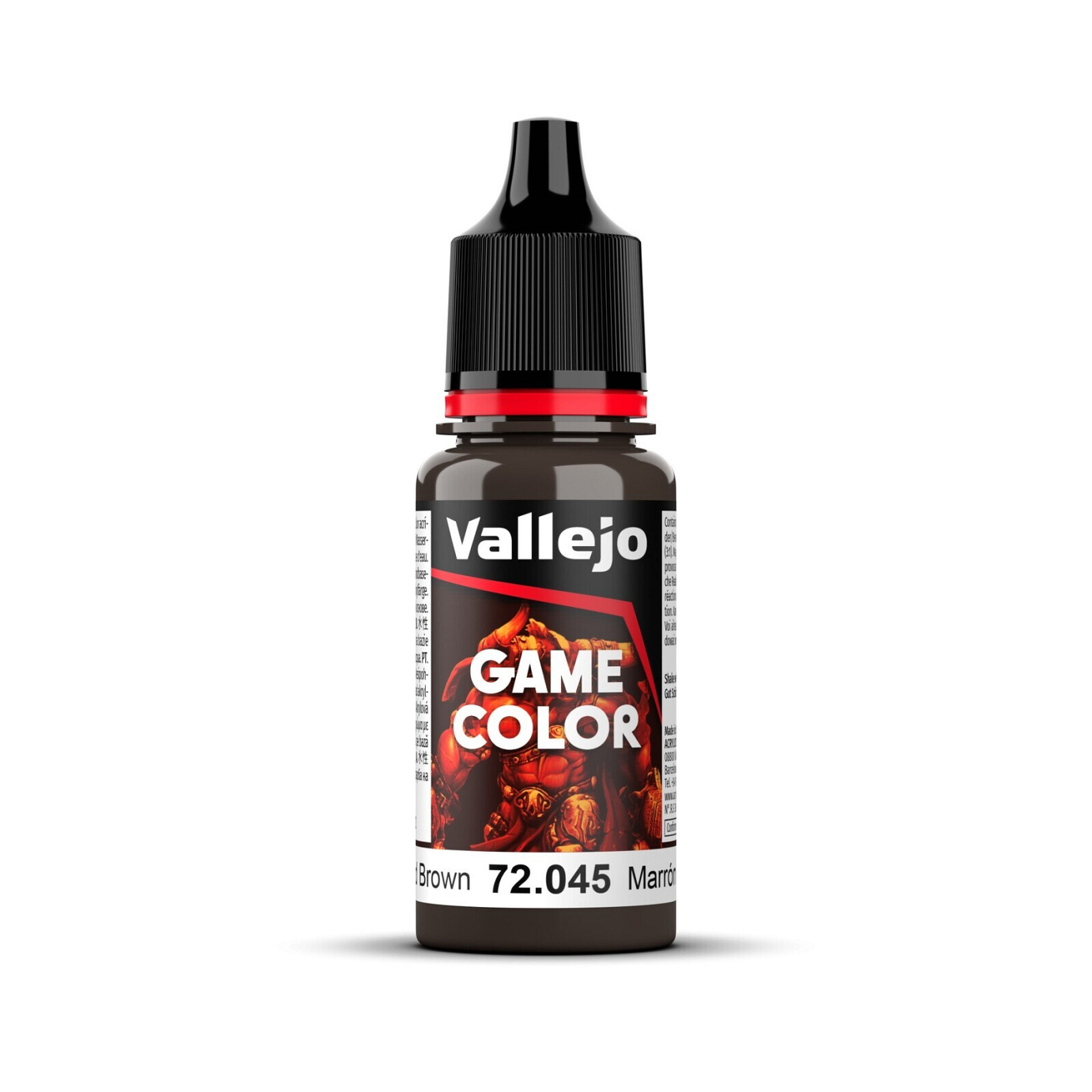 Vallejo Game Colour Charred Brown 18ml Acrylic Paint - New Formu