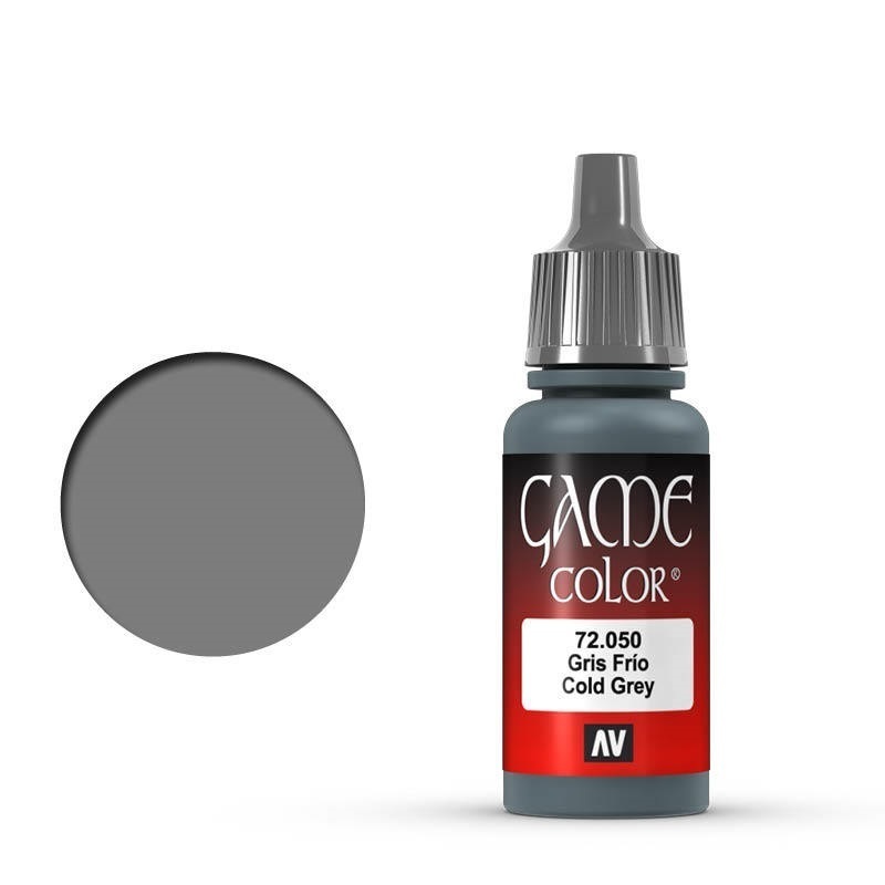 Vallejo Game Colour Cold Grey 17 ml Acrylic Paint [72050] - Old